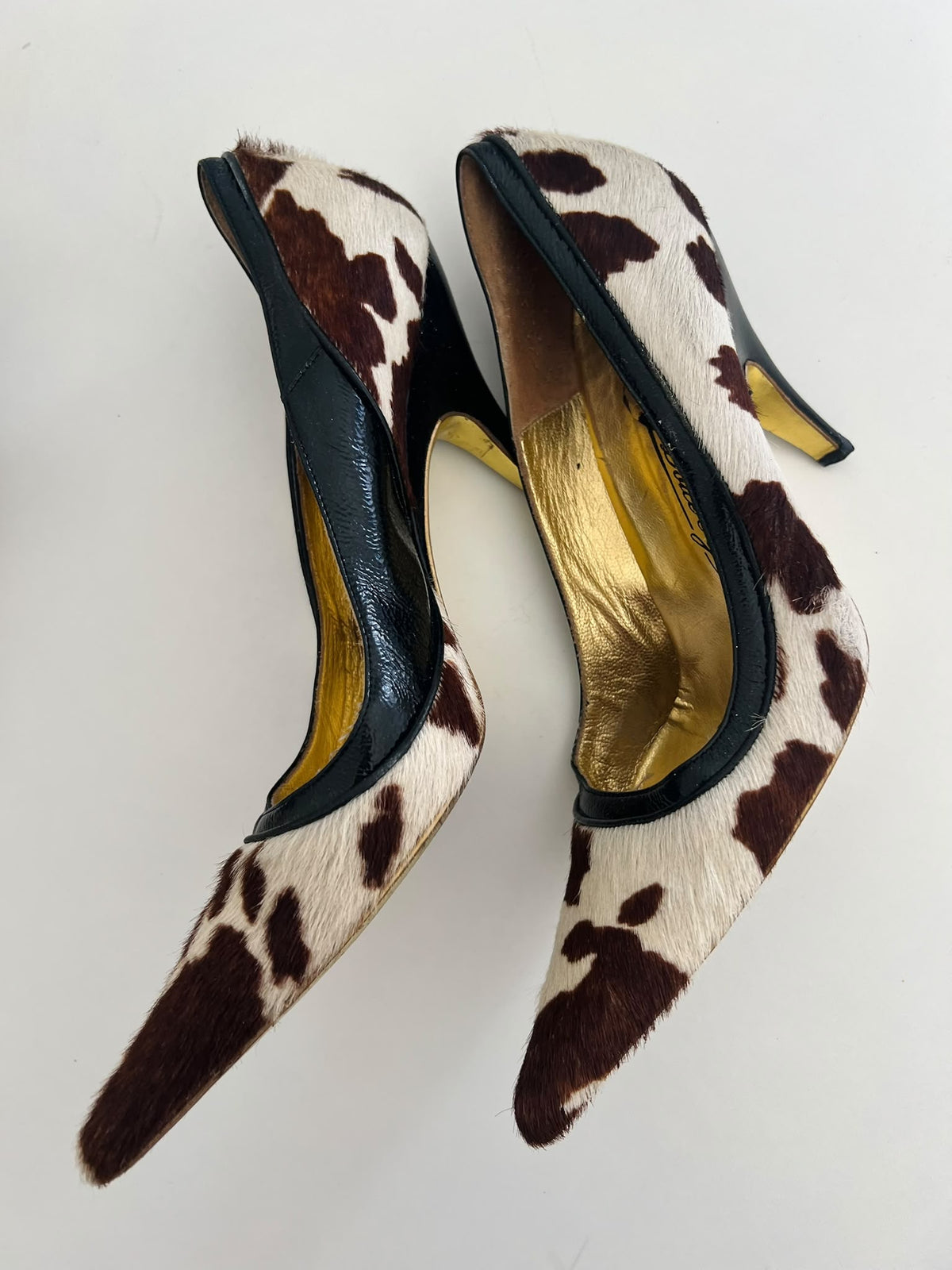 D&G cow printed ponyhair pumps EU40