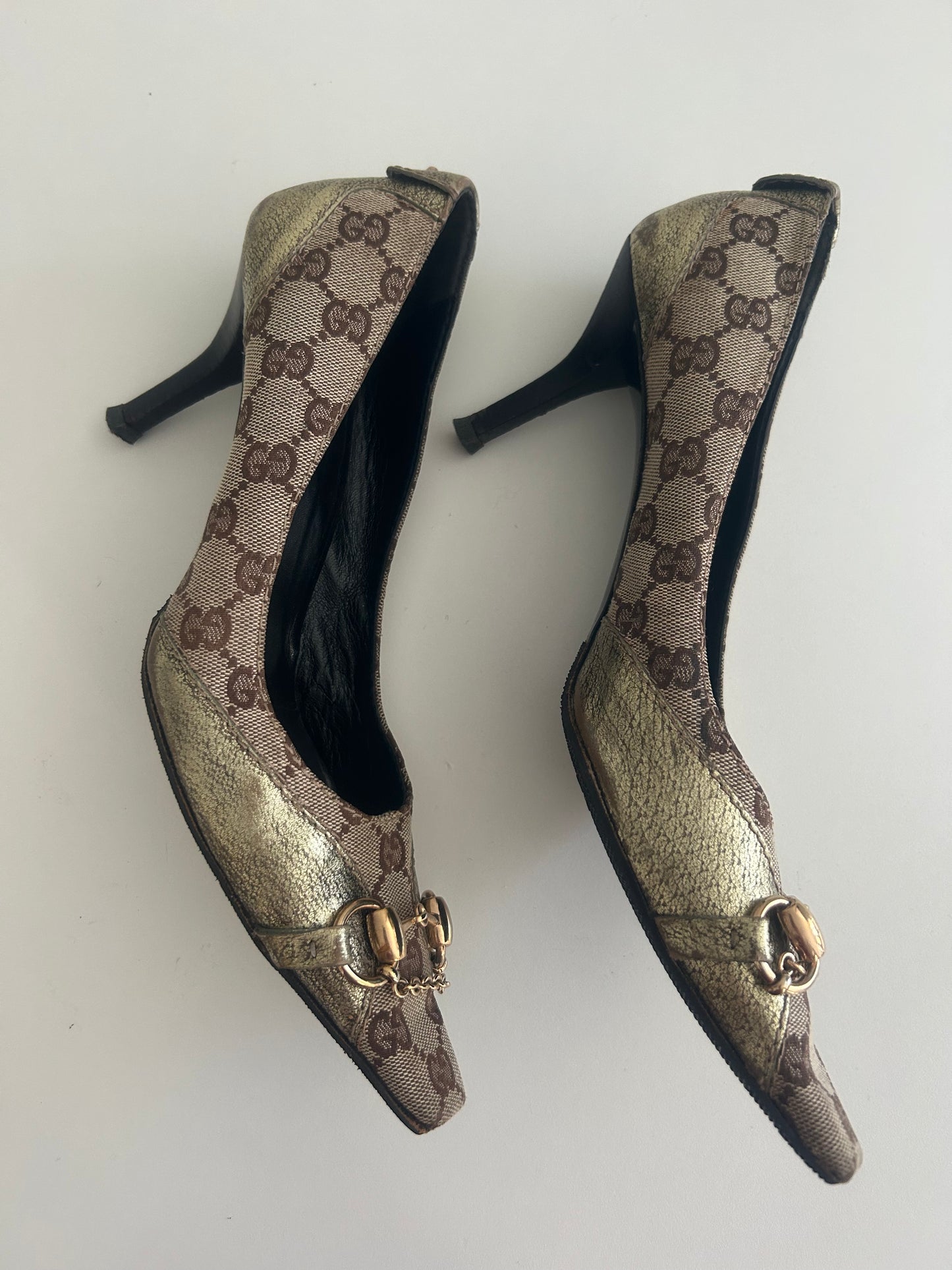 Gucci monogram heels EU40