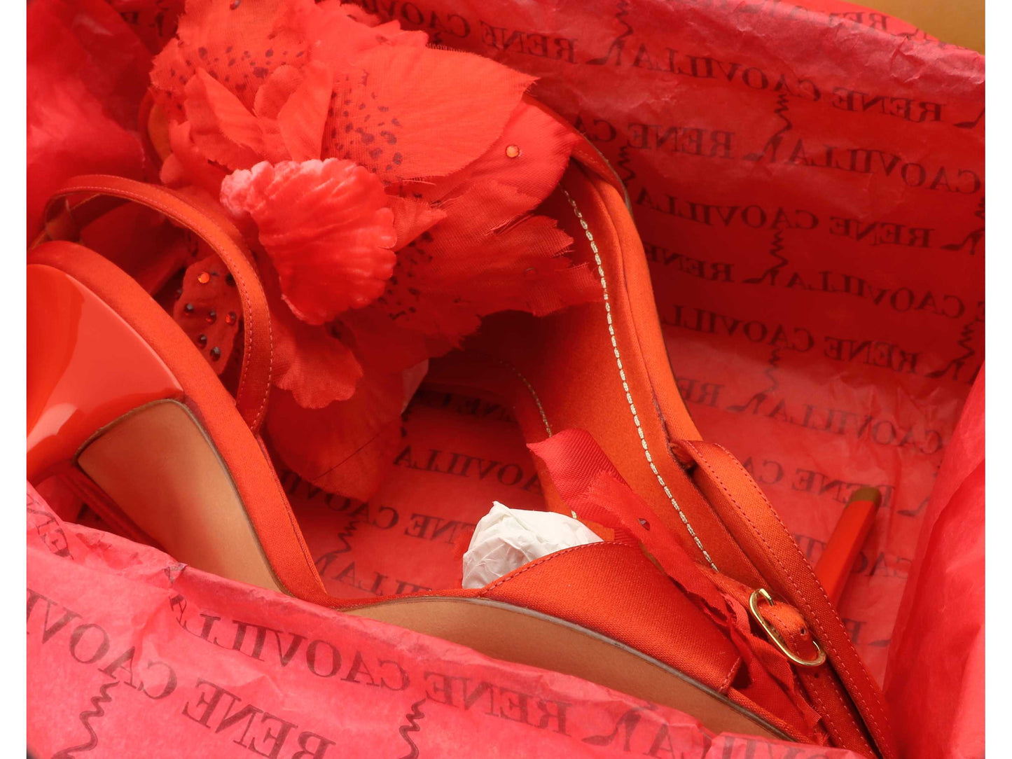 René Caovilla petal rhinestone EU 38