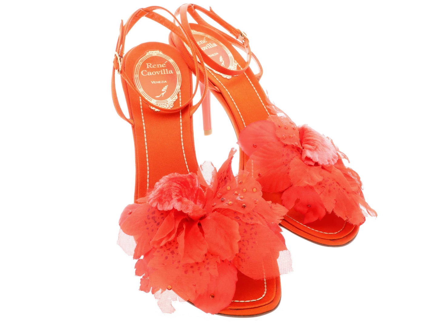 René Caovilla petal rhinestone EU 38